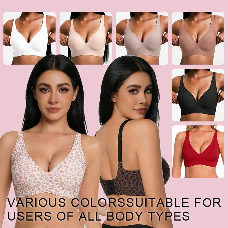 🔥Holiday Offer Ends Soon! Women’s Wireless Deep V Push-Up Bralette — Ultra-Comfortable T-Shirt Bra