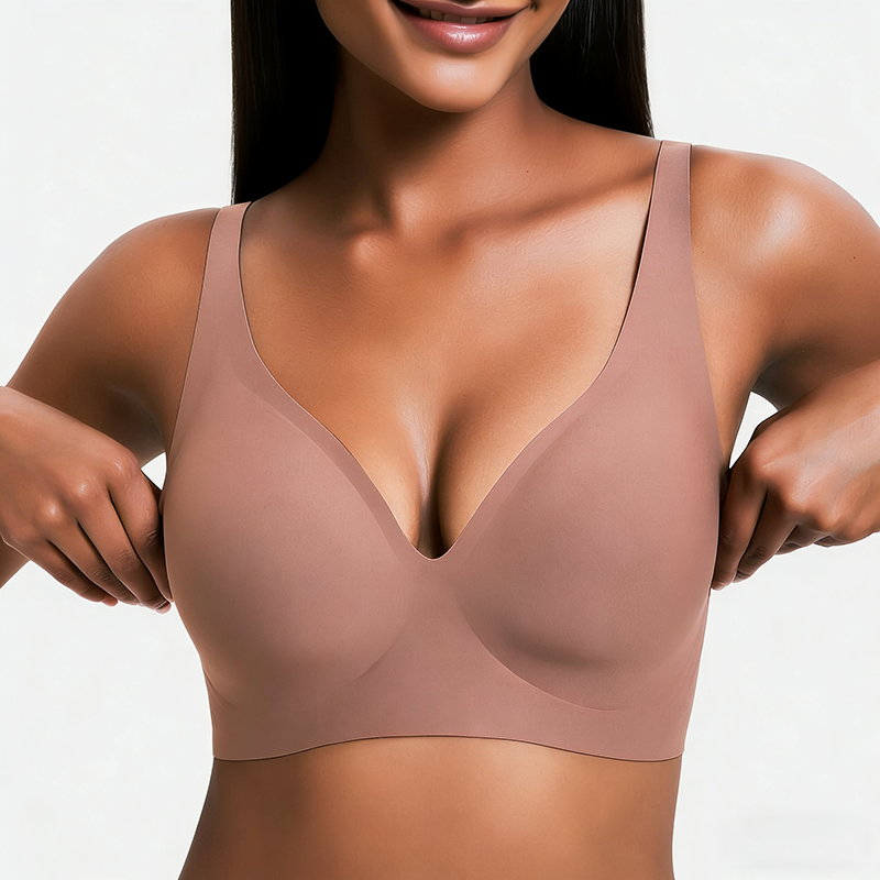 🔥Holiday Offer Ends Soon! Women’s Wireless Deep V Push-Up Bralette — Ultra-Comfortable T-Shirt Bra