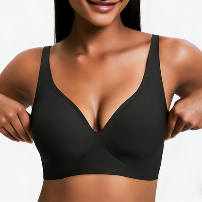 🔥Holiday Offer Ends Soon! Women’s Wireless Deep V Push-Up Bralette — Ultra-Comfortable T-Shirt Bra