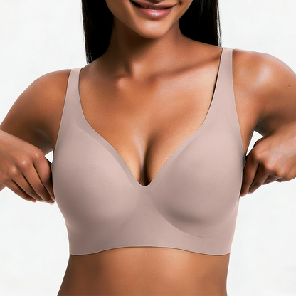 🔥Holiday Offer Ends Soon! Women’s Wireless Deep V Push-Up Bralette — Ultra-Comfortable T-Shirt Bra