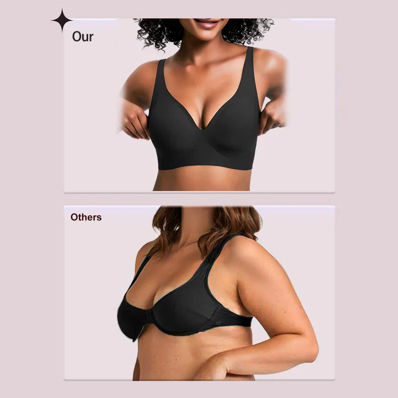 🔥Holiday Offer Ends Soon! Women’s Wireless Deep V Push-Up Bralette — Ultra-Comfortable T-Shirt Bra