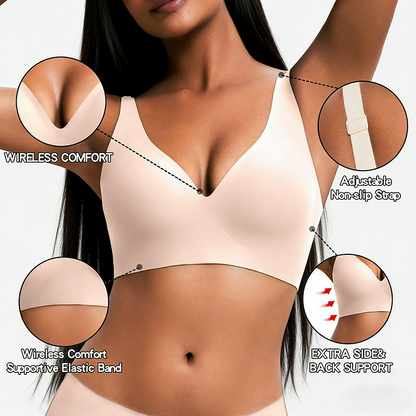 🔥Holiday Offer Ends Soon! Women’s Wireless Deep V Push-Up Bralette — Ultra-Comfortable T-Shirt Bra