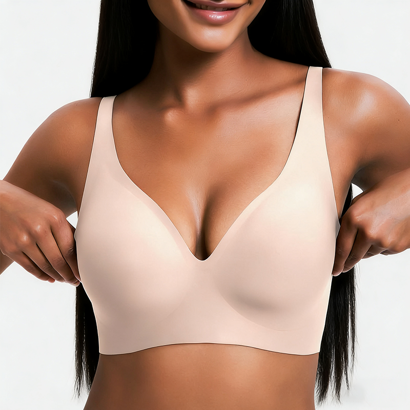 🔥Holiday Offer Ends Soon! Women’s Wireless Deep V Push-Up Bralette — Ultra-Comfortable T-Shirt Bra