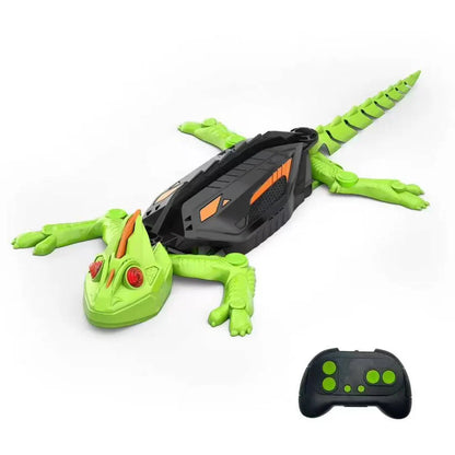AQA Wall Crawler Gecko Toy – Remote Control Lizard with LED Eyes & 360° Spin